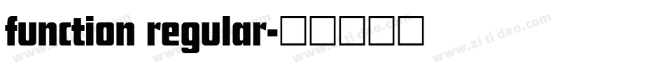 function regular字体转换